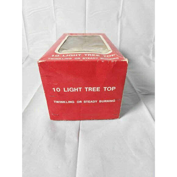 Vintage Angel Tree Topper Porcelain Head 10 Light Taiwan 72" Cord MCM Christmas - Picture 3 of 9